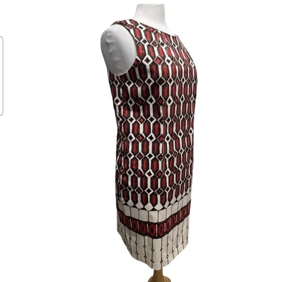 African Motif Print Sheath Dress, 8P - Picture 2 of 11